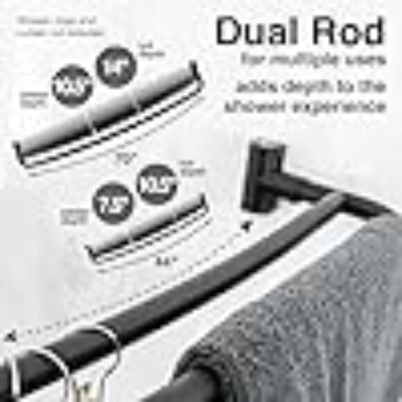 Adjustable Curved Shower Rod~ Chrome - Picture 4 of 4